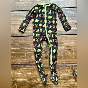 Kickee Pants Veggie Zip-up Footsie Size 9-12m